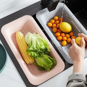 Laver les légumes et les fruits, égoutter les pâtes cuites et sécher la vaisselle - Extensible - New Home Kitchen Essentials Gris - Neuf