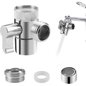 Vanne 3 Voix DoucheM22 x M24 Adaptateur Vanne AiguillageValve Inverseur de Douche 3 VoiesVanne InversionRobinet Inverseur Diverter Rechange pour Salle de BainCuisineLave-Linge&Eacute;vier - Neuf