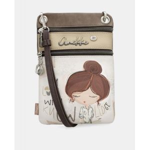 Mini sac &agrave; bandouli&egrave;re Anekke Sophia 42803-905 Taupe - Neuf