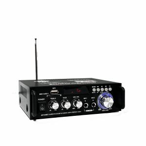 Hifi Bluetooth Amplificateur 1000W, 2Ch, 12 V / 220 V,Mini Récepteur Amplificateur Audio Stéréo Bluetooth (33Bt) - Neuf