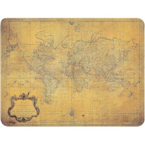 KALANKA-Tapis de Souris L 36 x 25 cm, Mouse Pad, Carte du Monde, Tapis de Souris en Tissu, antidérapant, Silencieux, Le Jeu vidéo, Bureau, Home Office, Lavable, Enroulable, découpé au Laser - Neuf