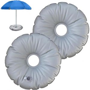 MEVRONISSHOP-2 Pièces Sac De Poids De Base De Drapeau, Poids De Base De Parapluie Rond, Sac De Poids De Base De Parapluie, Fonction d'Injection d'Eau, Accessoires pour Parasols, pour Extérieur, Balco - Neuf