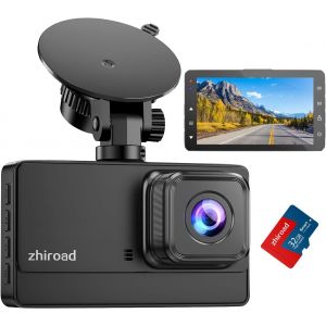 JGD-Dashcam Voiture 1080P FHD, Camera Embarqu&eacute;e Voiture avec &Eacute;cran IPS 3"",176&deg; Grand Angle, 32G Carte SD, Vision Nocturne, Enregistrement en Boucle, Mode Parking, Capteur G and WDR - Neuf