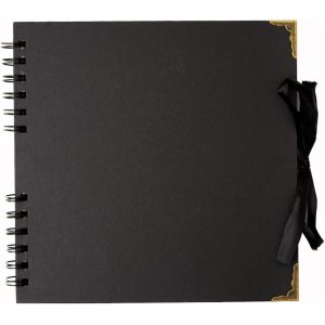 Kalanka-Album Photo De Scrapbooking Noir 60 Pages - 31 Cm X 31 Cm - Album Photo De Mariage &Agrave; Spirales 180 G/M&sup2; - Id&eacute;al Pour Les Photos, Souvenirs Et Souvenirs - Neuf