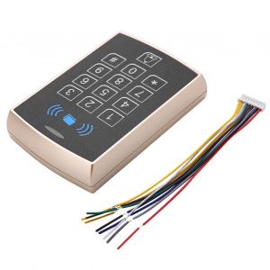 Controleur d'acces par carte Promixity sans contact RFID avec clavier de securite (dore) - Neuf