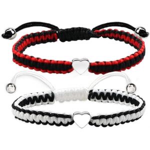 Kal-Bracelets De Couple Bracelets D'amour Tiss&eacute;s &Agrave; La Main Bracelets Assortis De Relation Cadeaux Pour Les Amoureux Des Meilleurs Amis - Neuf