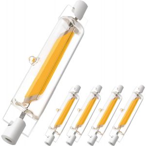 Sjzg-- Ampoule Led R7s 78mm, Ampoule R7s 78mm, R7s Led, R7s Led 78mm, Ampoule R7s Led, Ampoule R7s Led 78mm, Led R7s, Ampoule Led R7s, Ampoule Tube, R7s 78mm, R7s 78mm Led, 6w 4000&ordm;k (Pack 5) - Neuf