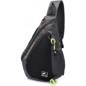 Cauc-L&eacute;ger Sac De Poitrine Sac D'epaule Sling Bag Sacoche Sac Bandouli&egrave;re Pour Homme Femme Pour &Eacute;cole Voyage Randonn&eacute;e Camping Excursion Cyclisme &Eacute;quitation Durable Polyester - Neuf