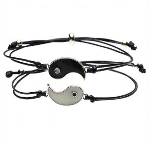 Tai Chi Yin Yang Bracelets De Couple R&eacute;glables Meilleurs Amis Assortis Cha&icirc;nes De Poignet - Neuf