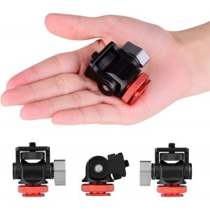 Mini T&ecirc;te Sph&eacute;rique Avec Adaptateur De Griffe Froide Support De Moniteur Avec Cold Shoe Pour Moniteur De Lumi&egrave;re Vid&eacute;o Led[Z4382] - Neuf