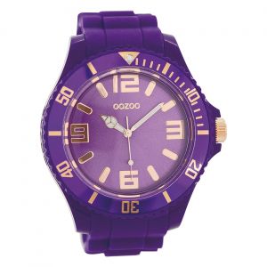 Montre-Bracelet Analogique Violette Mate Pour Femme «&nbspoozoo &nbsp», Bracelet En Silicone. Uoc5031a - Neuf