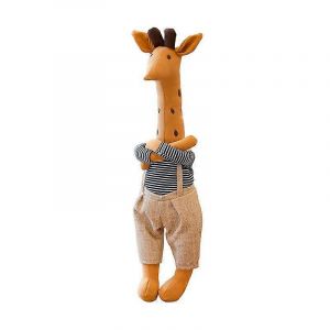 Poup&eacute;e en peluche mignonne et mignonne de cerf de girafe poup&eacute;e en peluche de spandex cadeau de fille-brun - Neuf