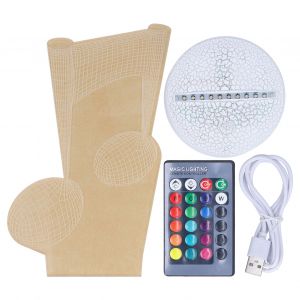 HJLIAN Veilleuse LED tactile a 16 couleurs reglables avec telecommande - Neuf