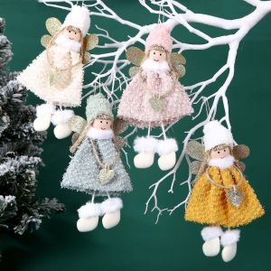 Wabjtam 4pcs Poupée en peluche Pendentif-Noël Ange Noël Arbre Suspendu Ornements Décoration De Fête - Neuf