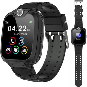 JGD-Montre Connect&eacute;e Enfant avec Appel, Montre T&eacute;l&eacute;phone Enfant avec 16 Jeux SOS Cam&eacute;ras Musique R&eacute;veil, Montre Intelligente Enfants Cadeau Parfait pour Gar&ccedil;ons Filles 4-12 Ys - Neuf