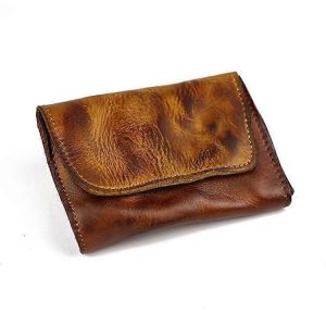 Poche &agrave; monnaie r&eacute;tro faite &agrave; la main,mini portefeuille de mode,pochette &agrave; monnaie / poche &agrave; argent / porte-cartes pour hommes et femmes - Neuf