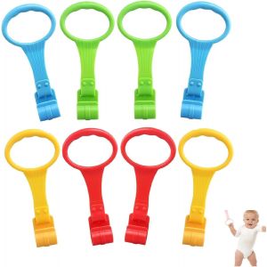 Anneau Parc Bebe,8 Pi&egrave;ces Anneau De Lit B&eacute;b&eacute;,Anneaux Pour Lit B&eacute;b&eacute; Et Parc,Anneaux De Berceau En Plastique,Multicolore Anneaux De Main De Lit B&eacute;b&eacute;,Convient Nourrissons Jeunes Enfants Apprennent Debout - Neuf