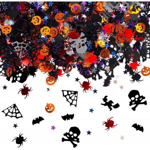 Confettis D&iquest;&iquest;coratifs d'Halloween - Lot de 1000 Citrouilles, Araign&iquest;&iquest;es, Chauve - souris pour Table de F&iquest;&ordm;te - Neuf