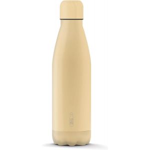 Bouteille Thermique En Acier Inoxydable, Isolation Sous Vide À Double Paroi, Capacité 500 Ml, Fermeture Hermétique, Bouteille D'eau Portable (Jaune Pastel) - Neuf