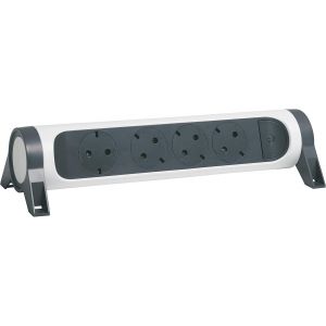 , 4 Way Rotating Power Strip Power Strip Wall Mount Table Mount Led On/Off Switch No Cable Ultra White/Black 694544 - Neuf