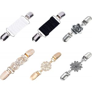 Kjdal-6 Pi&egrave;ces Pince Cardigan,Broche Femme Vetement,Pince Vetement,Alliage De Zinc,Apparence Exquise,Facile &Agrave; Utiliser,Pratique &Agrave; Transporter,Convient Aux Chemises,Cardigans,&Eacute;charpes,Etc - Neuf