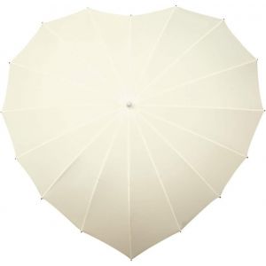 Ombrelle Parapluie Parasol Femm Coeur Créme - Neuf