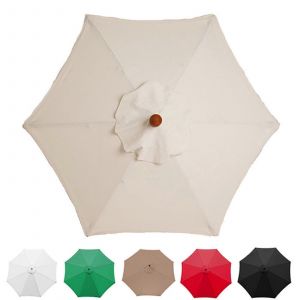 Housse De Rechange Pour Parasol, 2 M, 2,7 M, 3 M, 6/8 Baleines, Beige - Neuf