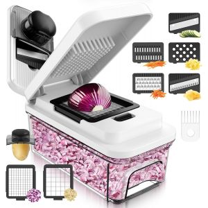 Chenquansarl-Mandoline De Cuisine Manuelle ¿ Coupe-Légumes Multifonction Avec Râpe, Hachoir Manuel, Coupe Frites Et Accessoires | Ustensiles De Cuisine Inox Pour Fruits Et Légumes - Neuf