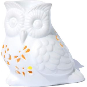 Diffuseur D'huiles Essentielles En C&eacute;ramique, Chauffe-Cire, Br&ucirc;leur D'huiles Essentielles, Br&ucirc;leur D'aromath&eacute;rapie, Br&ucirc;leur De Bougies, Diffuseur D'huiles Essentielles En C&eacute;ramique Hibou Ce - Neuf
