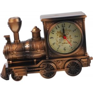 Senior-Train R&eacute;veil R&eacute;veil R&eacute;veil Nouveaut&eacute; Au Lit Antique Mod&egrave;le De Train Cool Ancien R&eacute;tro Ornements De Bureau Horloge Dr&ocirc;le Horloge Quartz Table &Eacute;tudiant[L466] - Neuf