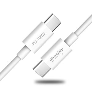 CHECARZHN--NO1-Câble Usb C Vers Usb C 100W, Câble Pd 2M Pour Câble De Chargeur Macbook Et Google Pixel 6A/7, Câble De Charge De Type C Pour Samsung S23/S22, Pour Câble De Chargeur Ipad Pro/Macbook Pro/Ipad - Neuf