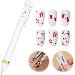 Stylo À Poings Pour Ongles Outil De Pointage Nail Art Outil En Stylo À Bille Design Kit D'art Pour Les Ongles Astuce Dot Paint Manucure Kit - Neuf