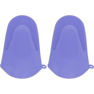 2 Pcs Gants De Four,Mitaines De Four en Silicone Antidérapantes Gant De Cuisine Maniques De Cuisine Gadgets De Cuisine Épaissis pour la Cuisson(Violet) - Neuf