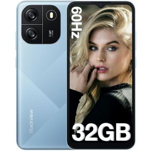 T&eacute;l&eacute;phone Portable D&eacute;bloqu&eacute; Blackview WAVE 6C Android 13 4Go+32Go 6.517" HD+ 8MP+5MP 5100mAh Face ID,4G Dual SIM - Bleu - Neuf