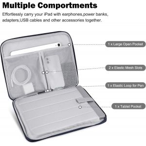 Housse Universel Pour 9-11 Pouces For Fire Hd 10/Fire Hd 10 Plus Compatible Ipad 9.7/Ipad Mini/Galaxy Tab A8 A9/Huawei Tablette &Eacute;tui De Protection Sleeve Case,Bleu - Neuf