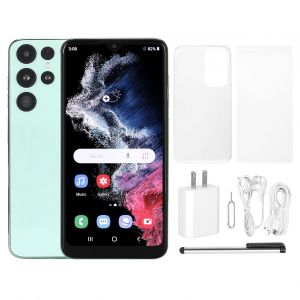 Smartphone S23 Ultra HD 6,3 pouces, deverrouillage par reconnaissance faciale, appels 3G, 4 Go de RaM, 32 Go de ROM, quadruple coeur, compatible android 11, 100-240 V, prise americaine verte - Neuf