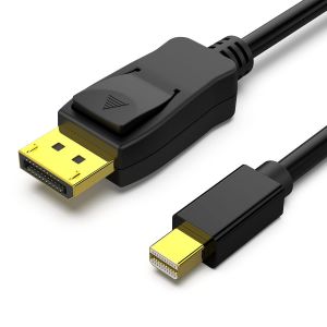 C&acirc;ble Mini DisplayPort vers DisplayPort, C&acirc;ble Mini DP (Compatible Thunderbolt) vers DP (m&acirc;le &agrave; m&acirc;le) Cordon plaqu&eacute; Or, Prend en Charge 4K@60Hz, 2K@144Hz - Neuf