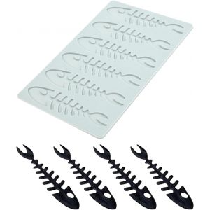 Ayuhr-Moule À Fondant En Silicone Arête De Poisson, Tapis De Dentelle Pour Gâteau, Candy, Chocolat, Décoration D'assiette - Neuf