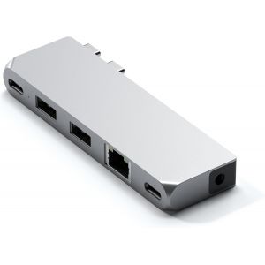 NAERYUT-Hub Usb C Pro Mini,Adaptateur 6 En 1 Avec Usb4 40Gbps,Charge 96W,Sortie Jusqu¿À 6K 60Hz,Usb-C/Usb-A 5Gbps,Ethernet,Prise Audio,Pour Macbook Pro/Air M1 M2 M3 M4¿Argent - Neuf