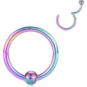 316l Acier Chirurgical Pliable Sans Couture Septum Clic Anneau 16g Nez Anneau Tragus Cartilage H&eacute;lice Daith Boucle D'oreille Cerceau Piercing Bijoux Pour Femmes Filles - Neuf