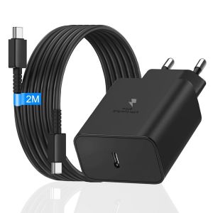 ERSAN-C&acirc;ble de charge rapide USB C 45 W pour Samsung Galaxy S24 S23 S22 S21 S20FE S10 S9 S8 A55 A54 A53 A52 A51 A50 A34 A33 A23 A13 A12,2M C&acirc;ble de charge avec Bloc d'alimentation Fast Charge. C&acirc;ble - Neuf