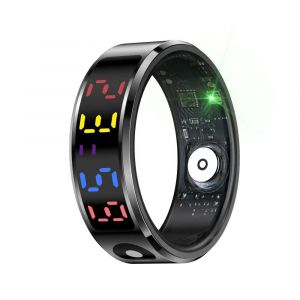 Bague Connect&eacute;e Taille 12 Suivi Cardiaque Sommeil Sports &Eacute;tanche Bluetooth 5.1 Noir Yonis - Neuf
