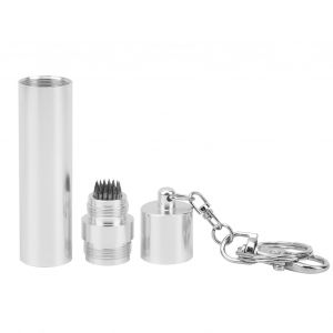 Porte-Cles Pique-Queue De Billard Portable, Outil De Reparation De Queue De Billard, Accessoire Argente - Neuf