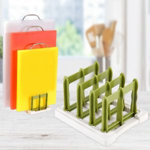 Hjlian Support De Planche A Decouper Amovible Avec Couvercle, Organiseur De Cuisine - Neuf