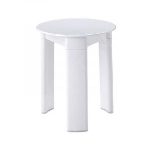 Gedy - Aqualine Accessoires - Tabouret De s&eacute;lle De Bains Trio, Diam&egrave;tre 33x40 Cm, Blanc 2072 - Neuf