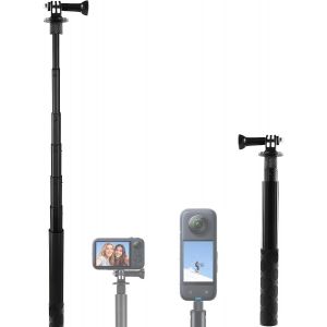 JGD-150cm Perche &agrave; Selfie Invisible pour Insta 360 X5/X4/X3/ONE X2/One X/Ace, Mall&eacute;able Perche Appareil Photo pour Go Pro Hero 13 12, Vis 1/4 Pouce Alluminio Estensione Monopiede pour DJI Osmo 360, N - Neuf