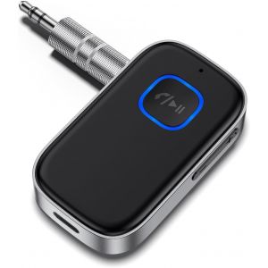Récepteur Bluetooth 5.0, Adaptateur Bluetooth Voiture 3.5mm Aux Jack Transmetteur Bluetooth Voiture Avec Sans Fil Réduction Du Bruit Pour Écouteurs Portables Haut-Parleurs Chaîne Stéréo - Neuf