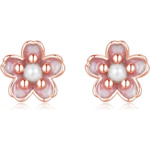 Kal-Boucles D'oreilles En Argent 925 Pour Femme - En Argent Sterling 925 - N?ud Papillon - Zircon - Petites Croix - Perles - Boucles D'oreilles Avec Perle - Boucles D'oreilles Mignonnes - Neuf