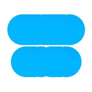 Lot de 20 patchs de réparation autocollants pour revêtement de piscine en PVC ¿ Ronds 7,5 cm - Neuf
