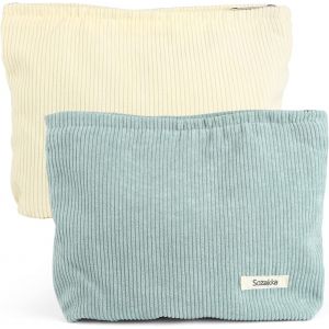 TIANYI-2Pcs Trousse de Toilette Voyage, Grande Capacité Trousse Maquillage Femme, Multifonction Trousse Toilette Fermeture éclair - Neuf